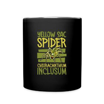 Echte Dornfinger Spinne - Tasse einfarbig - Schwarz - Vorne