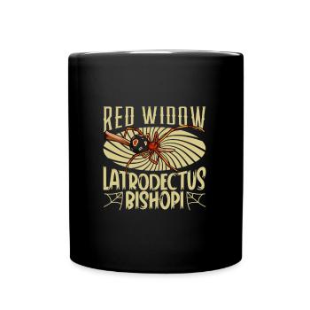 Araignée veuve rouge - Mug uni - noir - Devant