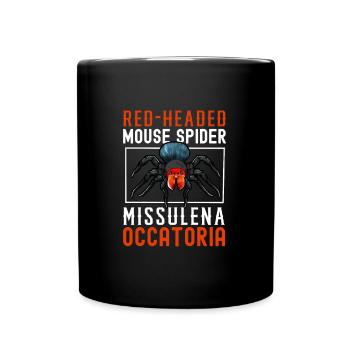 Petite araignée souris à tête rousse - Mug uni - noir - Devant