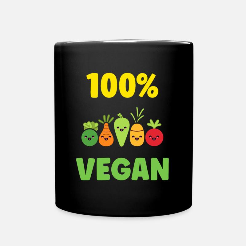 Humour petit légumes vegan - Mug uni - noir
