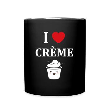 Humour crème fraiche - Mug uni - noir - Devant