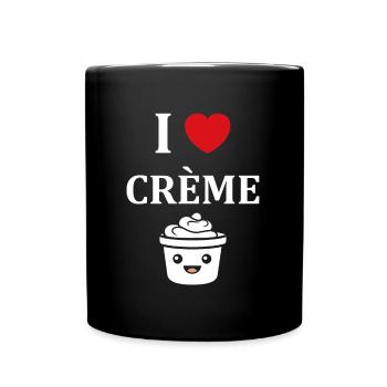 Humour crème fraiche - Mug uni - noir - Devant
