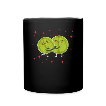 Cute Amla Couple Hugging Amla Fruits Lovers - Tasse einfarbig - Schwarz - Vorne