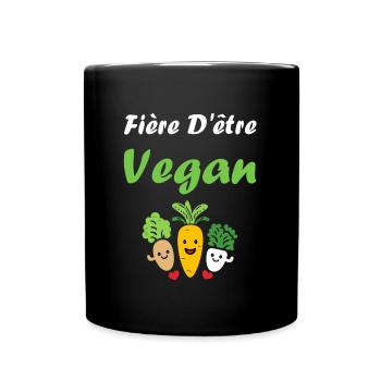 Légumes Humour je suis vegan - Mug uni - noir - Devant