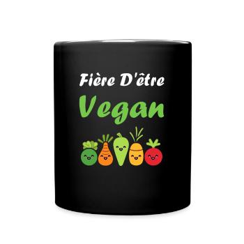 Légumes Humour je suis vegan - Mug uni - noir - Devant