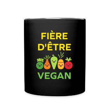 Légumes Humour je suis vegan - Mug uni - noir - Devant
