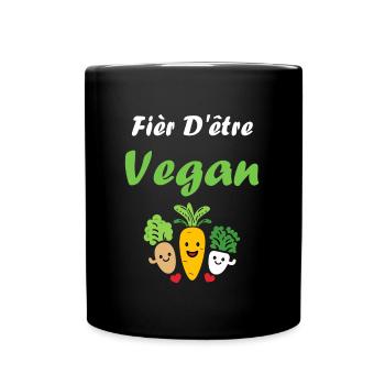 Légumes Humour je suis vegan - Mug uni - noir - Devant