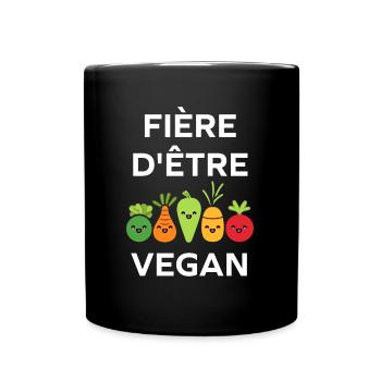 Légumes Humour je suis vegan - Mug uni - noir - Devant