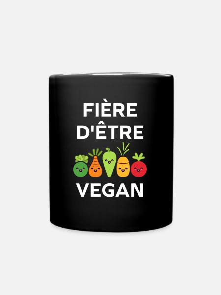 Légumes Humour je suis vegan - Mug uni - noir