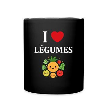 Légumes Humour je suis vegan - Mug uni - noir - Devant