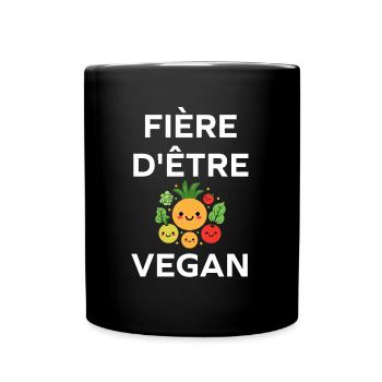 Légumes Humour je suis vegan - Mug uni - noir - Devant