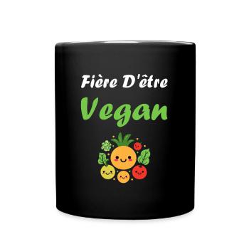 Légumes Humour je suis vegan - Mug uni - noir - Devant