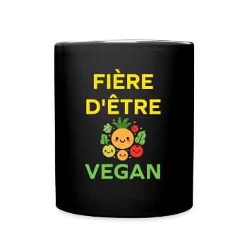 Légumes Humour je suis vegan - Mug uni - noir - Devant