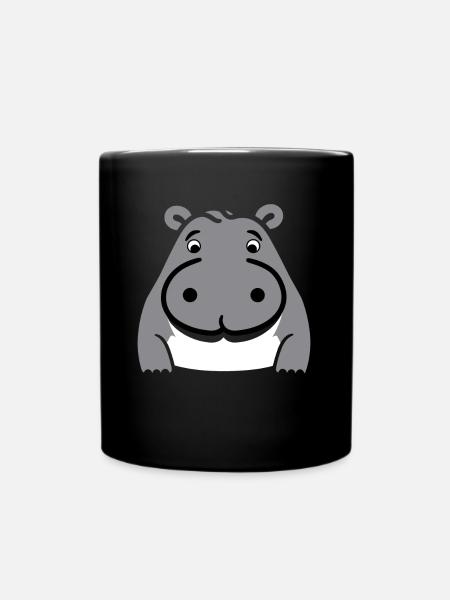 Liebe Kleines Nilpferd - Tasse einfarbig - Schwarz