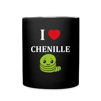 Chenilles insecte Amour petite chenille - Mug uni - noir - Devant
