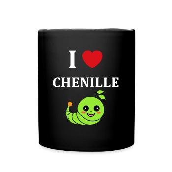 Chenilles insecte Amour petite chenille - Mug uni - noir - Devant
