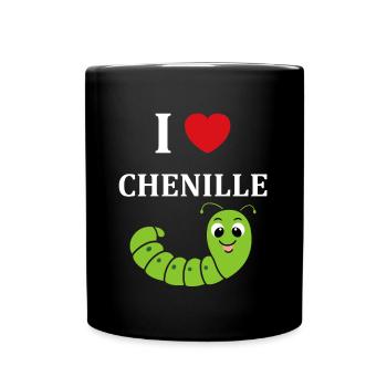 Chenilles insecte Amour petite chenille - Mug uni - noir - Devant