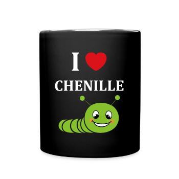 Chenilles insecte Amour petite chenille - Mug uni - noir - Devant