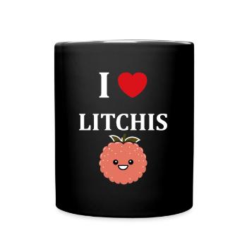 Fruit Humour petit litchi - Mug uni - noir - Devant