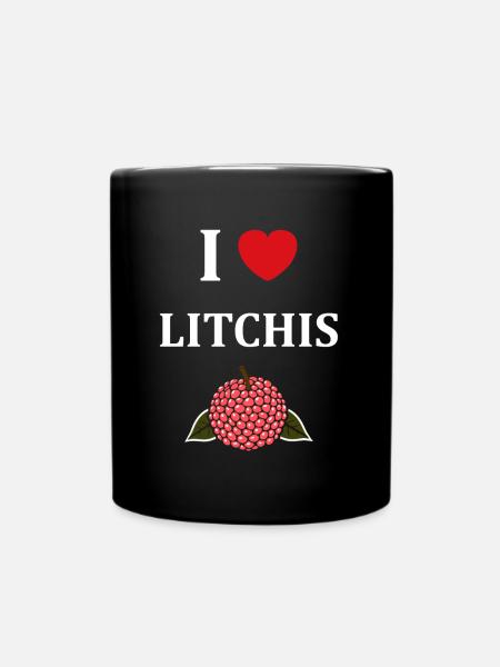 Fruit Humour petit litchi - Mug uni - noir