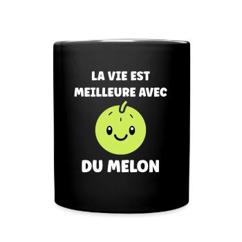 Fruit Humour petit Melon - Mug uni - noir - Devant