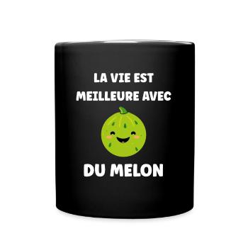 Fruit Humour petit Melon - Mug uni - noir - Devant