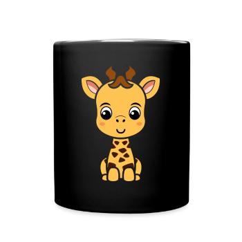 Humor Little Baby Giraffe - Full Colour Mug - black - Front
