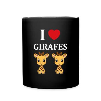 Humour petit bébé girafe - Mug uni - noir - Devant