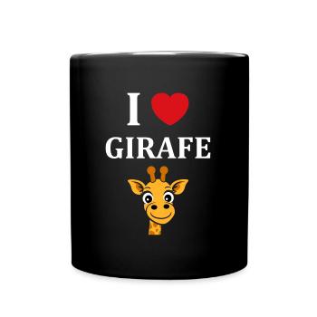 Humour petit bébé girafe - Mug uni - noir - Devant