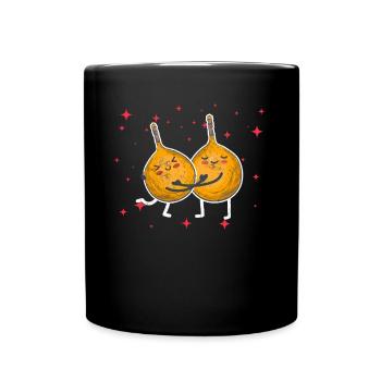 Cute Granadilla Couple Hugging Granadilla Fruit - Tasse einfarbig - Schwarz - Vorne