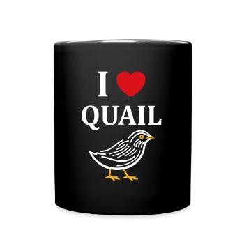 Humour Cailles oiseaux Petite caille - Mug uni - noir - Devant
