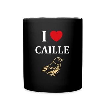Humour Cailles oiseaux Petite caille - Mug uni - noir - Devant