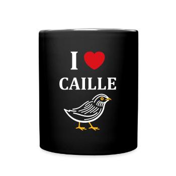 Humour Cailles oiseaux Petite caille - Mug uni - noir - Devant