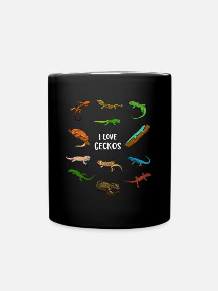 J’adore les geckos - Mug uni - noir