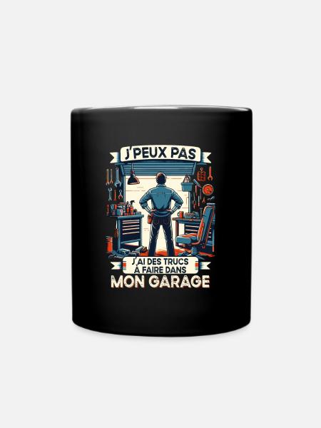 Papa Bricoleur Humour J'peux Pas Cadeau Garage - Mug uni - noir
