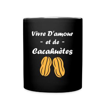 Cacahuètes Humour petite cacahuète - Mug uni - noir - Devant