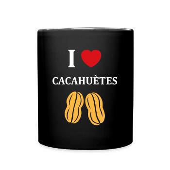 Cacahuètes Humour petite cacahuète - Mug uni - noir - Devant
