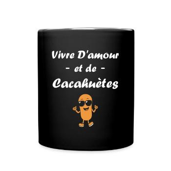 Cacahuètes Humour petite cacahuète - Mug uni - noir - Devant
