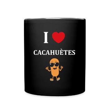 Cacahuètes Humour petite cacahuète - Mug uni - noir - Devant
