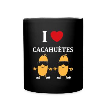 Cacahuètes Humour petite cacahuète - Mug uni - noir - Devant