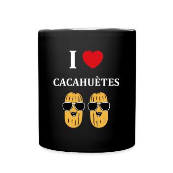 Cacahuètes Humour petite cacahuète - Mug uni - noir - Devant