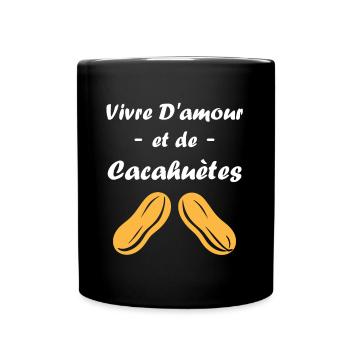 Cacahuètes Humour petite cacahuète - Mug uni - noir - Devant