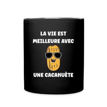 Cacahuètes Humour petite cacahuète - Mug uni - noir - Devant
