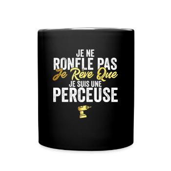 Perceuse Hurmour Bricolage pour Papa Bricoleur - Mug uni - noir - Devant
