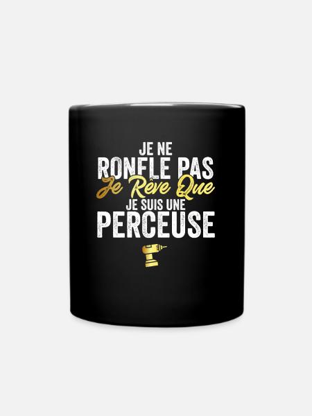Perceuse Hurmour Bricolage pour Papa Bricoleur - Mug uni - noir