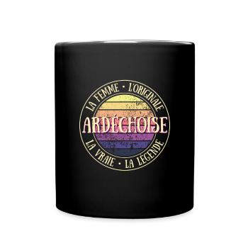 Ardéchoise Humour Ardèche Femme Idée Cadeau Drôle - Mug uni - noir - Devant