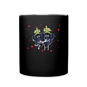 Cute Mulberry Couple Hugging Mulberry Fruit Lovers - Tasse einfarbig - Schwarz - Vorne