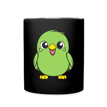 Cute little parakeet - Full Colour Mug - black - Front
