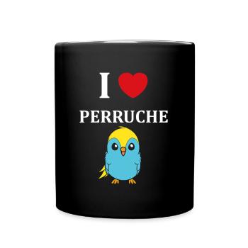 Oiseaux perruches humour petite perruche - Mug uni - noir - Devant