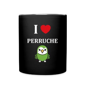 Oiseaux perruches humour petite perruche - Mug uni - noir - Devant